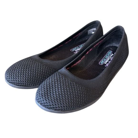Skechers Cleo Sport On the Move Black Flat Slip On Memory Foam Size 9.5 - Picture 1 of 9